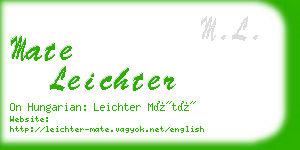 mate leichter business card